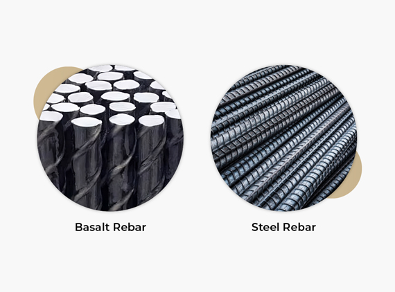 Basalt Rebar and Steel Rebar