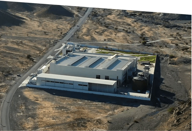 Aerial view of the Arab Basalt Fiber Company factory
